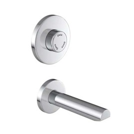 Torneira Embutida Parede Com Fechamento Automatico Lavatório Decamatic Eco Cromado 1176.C