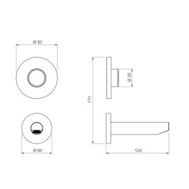 Torneira Embutida Parede Com Fechamento Automatico Lavatório Decamatic Eco Cromado 1176.C