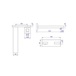 Torneira Parede Lavatorio Dot Deca Gold Matte 1179.GL.DOT.MT