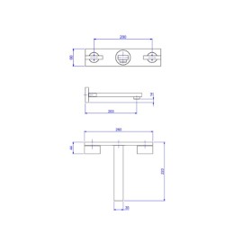 Misturador Lavatorio Parede Dream Deca Gold 1878.GL87
