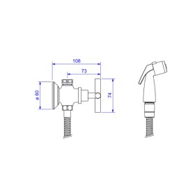 Ducha Higiênica Deca C/Registro Duna Classica Black Matte 1984.BL64.ACT.MT