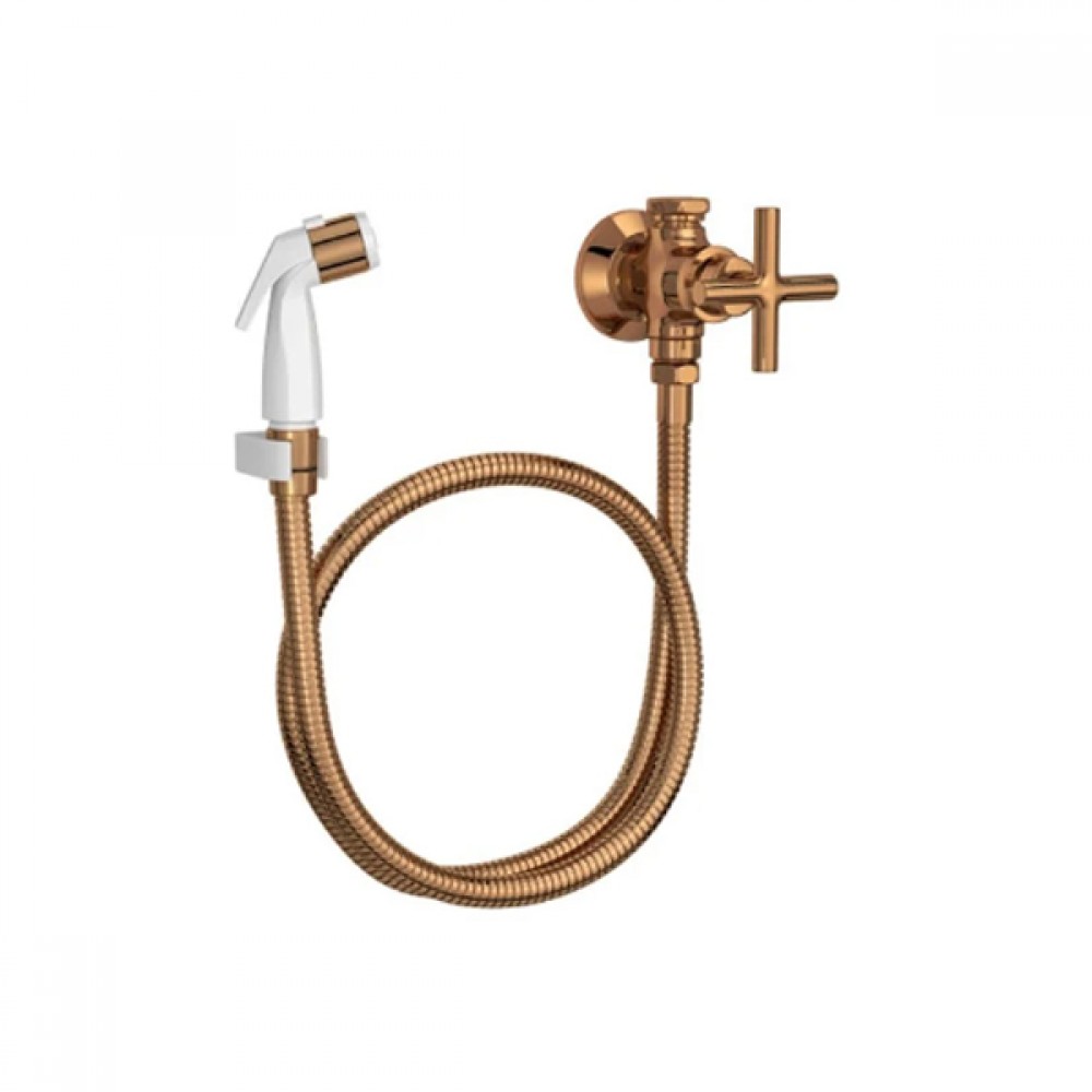Ducha Higiênica Red Gold Deca Duna Clássica com Derivação e Registro 1984.GL64.ACT.RD Ducha Higiênica Red Gold Deca Duna Clássica com Derivação e Registro 1984.GL64.ACT.RD