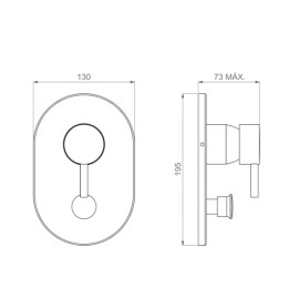 Acabamento Monocomando Chuveiro e Banheira 4 Vias Link Cromado Deca 4994.C.LNK