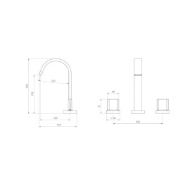 Misturador Mesa Bica Alta Para Lavatório Deca Polo Black Matte 1877.BL33.MT