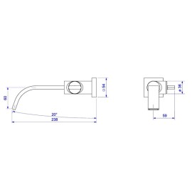 Torneira Black Matte Lavatório Parede Polo Deca 1178.BL33.MT
