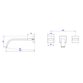 Misturador Black Matte Lavatório Parede Polo Deca 1878.BL33.MT