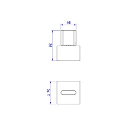 Acabamento Black Matte Gaveta 1 1/4 e 1 1/2 Polo 4900.BL33.GD.MT