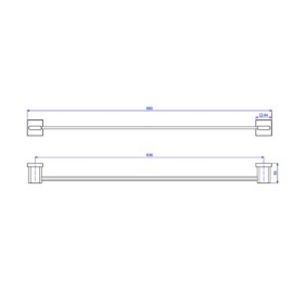 Porta Toalha Gold Barra 60 cm Polo Deca 2040.GL33.060