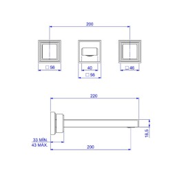Misturador Lavatório Parede Quadra Deca 1878.C93 Misturador Lavatório Parede Quadra Deca 1878.C93