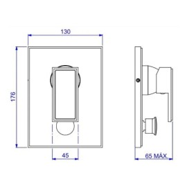 Acabamento Monocomando 4 Vias Quadra Deca Cromado 4994.C93 Acabamento Monocomando 4 Vias Quadra Deca Cromado 4994.C93