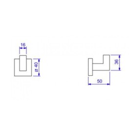 Cabide Quadratta Deca 2060.C83 Cabide Quadratta Deca 2060.C83