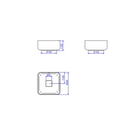 Cuba Quadrada Apoio com Mesa Deca 30cm Branco L.11030.M.17 Cuba Quadrada Apoio com Mesa Deca 30cm Branco L.11030.M.17