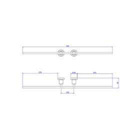 Porta Toalha Dupla Slim Gold Deca 2042.GL.SLM