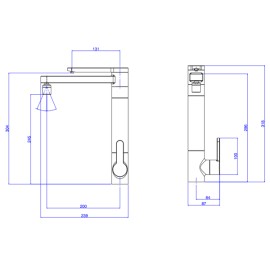 Torneira Deca Cozinha C/Filtro Mesa Twin Corten Matte 1140.CT.MT