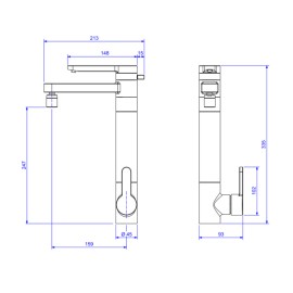 Monocomando Deca Cozinha C/Filtro Mesa Twin Corten Matte 2240.CT.MT