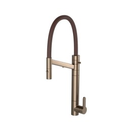 Monocomando Mesa Cozinha Bica Alta Filtro Twin Colore Corten Matte e Marrom 2241.CT.MT.MR