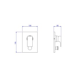 Misturador Monocomando 4 Vias Unic Deca Black Noir 2994.BL90.NO Misturador Monocomando 4 Vias Unic Deca Black Noir 2994.BL90.NO