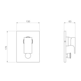 Monocomando 4 vias Chuveiro Com Desviador Para Banheira Deca Unic Red Gold 2994.GL90.RD
