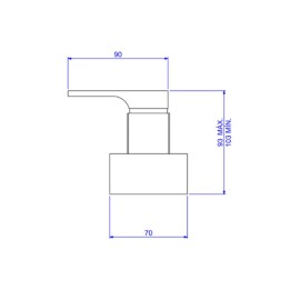 Acabamento Registro Gaveta Grande 1 1/2 a 1 1/4 Pol Unic Red Gold Deca 4900.GL90.GD.RD