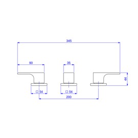 Misturador Bide Corten Unic Deca 1875.CT90.MT