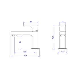 Misturador Black Noir Monocomando Unic Bica Baixa Deca 2875.BL90.NO