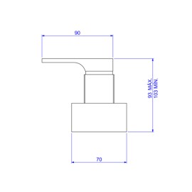  Acabamento Registro Gaveta Grande Deca Corten 1 1/4 e 1 1/2 Pol Unic 4900.CT90.GD.MT