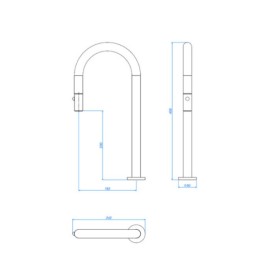 Bica Monocomando Alta Mesa Cozinha Deca You Curva Corten 1292.CT99.MT