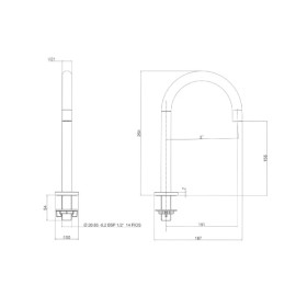 Bica Lavatório Mesa Redonda Baixa Deca You Dynamic White 1790.BR104.MT