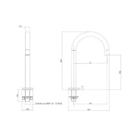 Bica lavatório Mesa redonda baixa deca you inox 1790.INX104