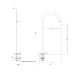 Bica Lavatório Mesa Redonda Media Deca You Dark Antracite 1791.GF104.MT Bica Lavatório Mesa Redonda Media Deca You Dark Antracite 1791.GF104.MT