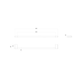 Porta Toalha 600mm Deca You Brown Matte 2040.MR104.060.MT