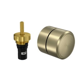 Acabamento Para Registro Pressão 1/2 e 3/4 com Mecanismo 1/2 volta Redonda Deca You Summer Gold 4916.SM104.PQ.MT Acabamento Para Registro Pressão 1/2 e 3/4 com Mecanismo 1/2 volta Redonda Deca You Summer Gold 4916.SM104.PQ.MT