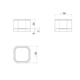 Acionamento Torneira Mesa quadrada deca you black matte 4991.BL105.MT