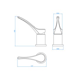 Acionamento Monocomando Mesa Cozinha Wave Deca You Cromado 4992.C99.01