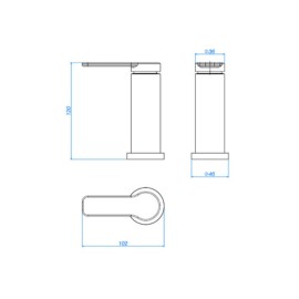 Acionamento Monocomando Mesa Cozinha Deca You Flat Corten 4992.CT99.MT.02