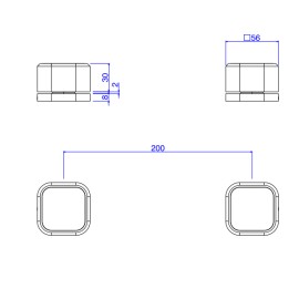 Acionamento Misturador Mesa quadrada deca you dynamic blue 4992.AZ105.MT Acionamento Misturador Mesa quadrada deca you dynamic blue 4992.AZ105.MT