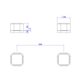 Acionamento Misturador Mesa quadrada deca you dynamic white 4992.BR105.MT