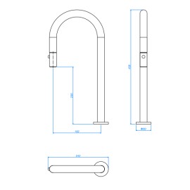 Bica Monocomando Alta Mesa Cozinha Deca You Curve Red Gold 1292.GL99.RD