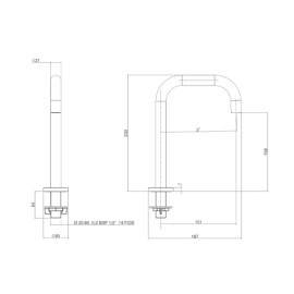 Bica Lavatório Mesa Quadrada Baixa Deca You Corten Matte 1790.CT105.MT