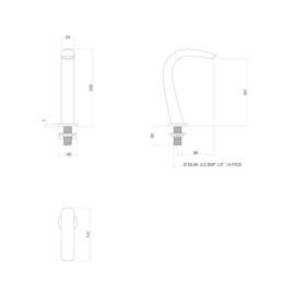 Bica Lavatório Mesa Wave Baixa Deca You Corten Matte 1790.CT106.MT