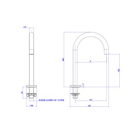 Bica Lavatorio Mesa Redonda Baixa Deca You Summer Gold 1790.SM104.MT