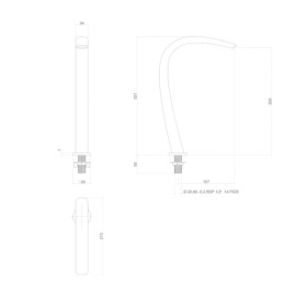 Bica lavatório mesa wave média deca you dynamic blue 1791.AZ106.MT