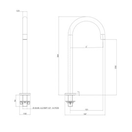 Bica Lavatório Mesa Redonda Media Deca You Corten Matte 1791.CT104.MT