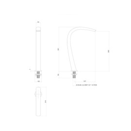 Bica Lavatório Mesa Wave Media Deca You Corten Matte 1791.CT106.MT