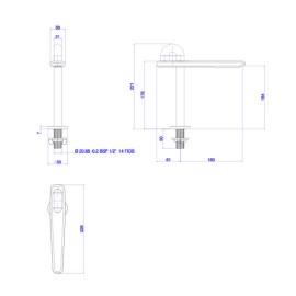 Bica Lavatorio Mesa Memphis Media Deca You Dynamic Blue/Dark Antrancite 1791.GF107.AZ.MT Bica Lavatorio Mesa Memphis Media Deca You Dynamic Blue/Dark Antrancite 1791.GF107.AZ.MT