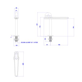 Bica Lavatorio Mesa Memphis Media Deca You Dynamic Gold/Dark Antrancite 1791.GF107.LS.MT