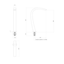 Bica lavatório mesa wave média deca you dynamic gold 1791.LS106.MT