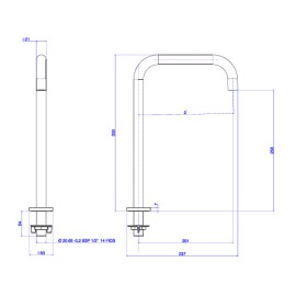 Bica Lavatorio Mesa Quadrada Alta Deca You Brown Matte 1792.MR105.MT