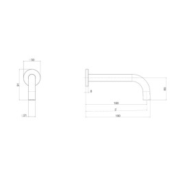 Bica Lavatório Parede Curta Deca You Corten Matte 1796.CT104.MT