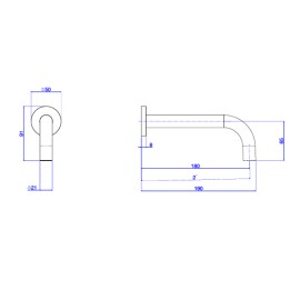 Bica lavatório parede curta deca you brown matte 1796.MR104.MT